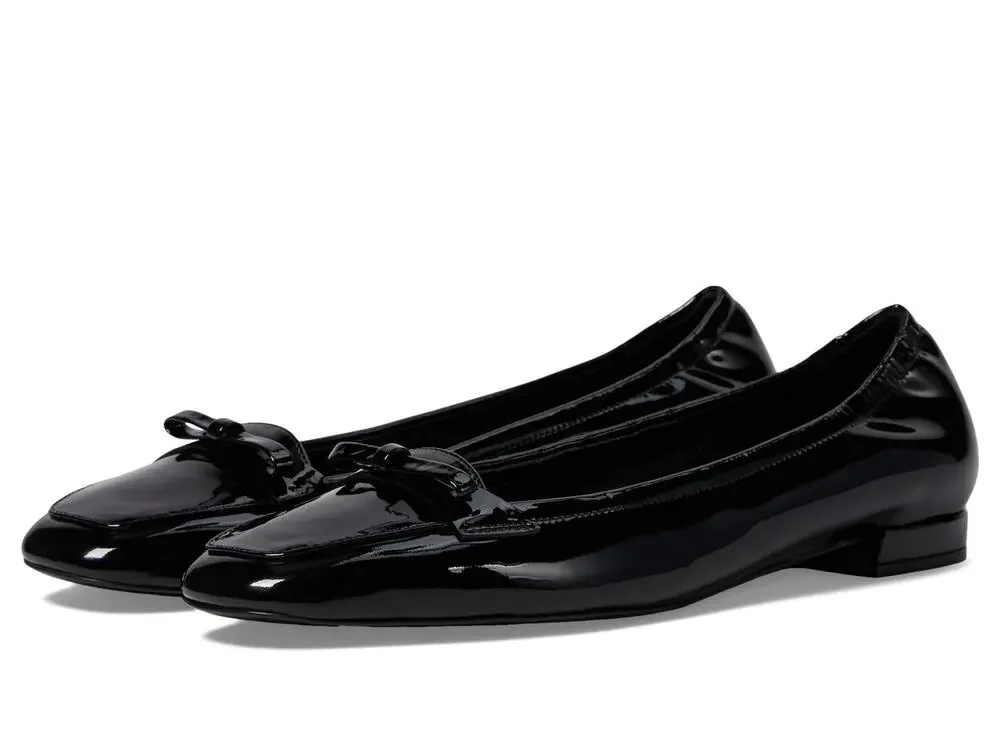 STUART WEITZMAN WOMEN'S TULLY LOAFER FLAT, BLACK, 9.5